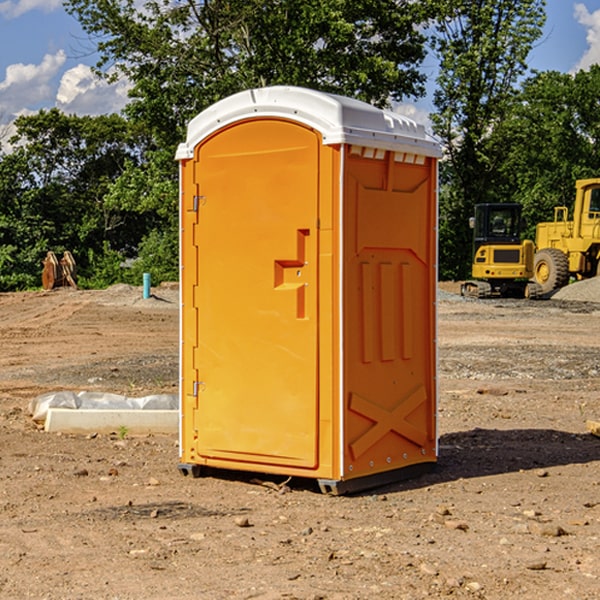 how often are the portable restrooms cleaned and serviced during a rental period in Verde Village